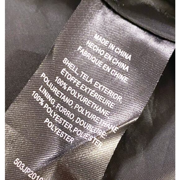 bebe Black Pleather Quilted Zipper Mini Skirt Snap Button Utility Edgy Size M - Picture 4 of 6